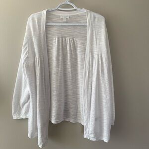 Charter Club Size 3XL Women's White Open-Front Cardigan Spring